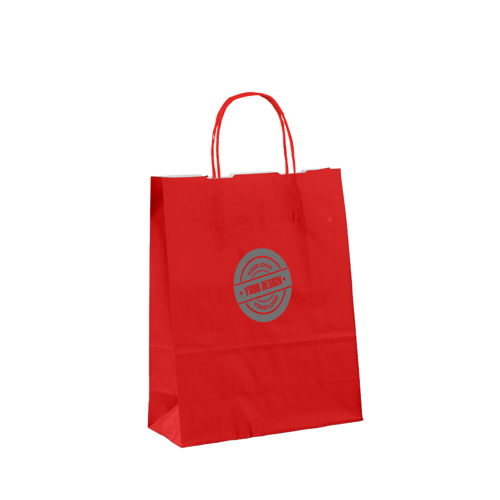 Borse in carta personalizzate-shoppers colore rosso