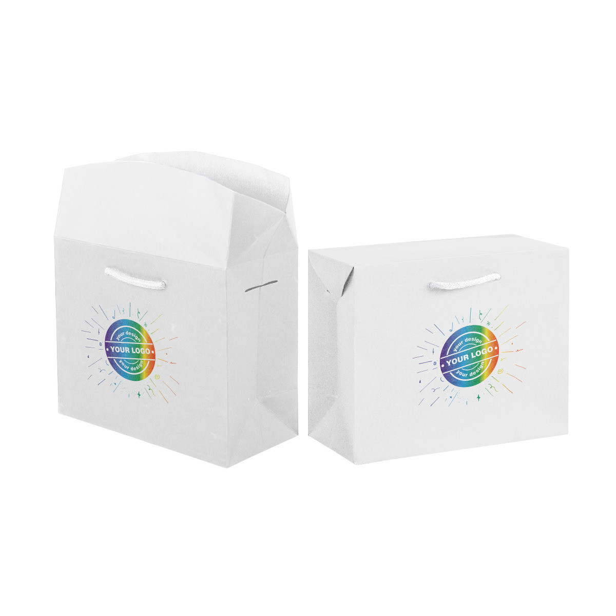 Borse - shopper tipo a scatola con disegno stampa digitale