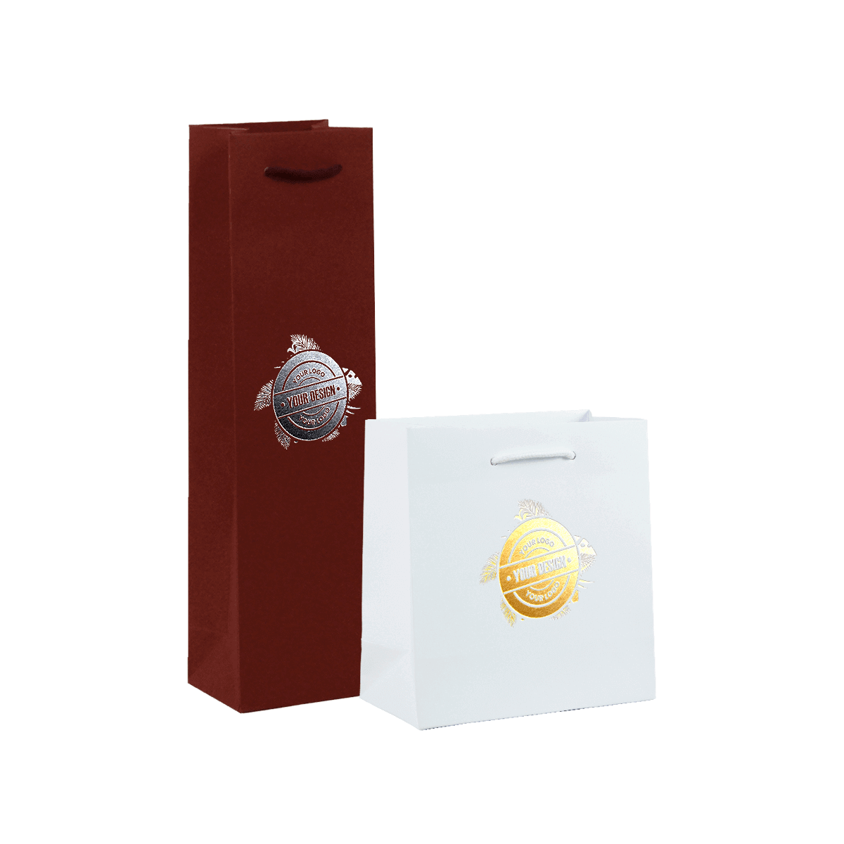 Borse shopper con disegno a stampa a caldo