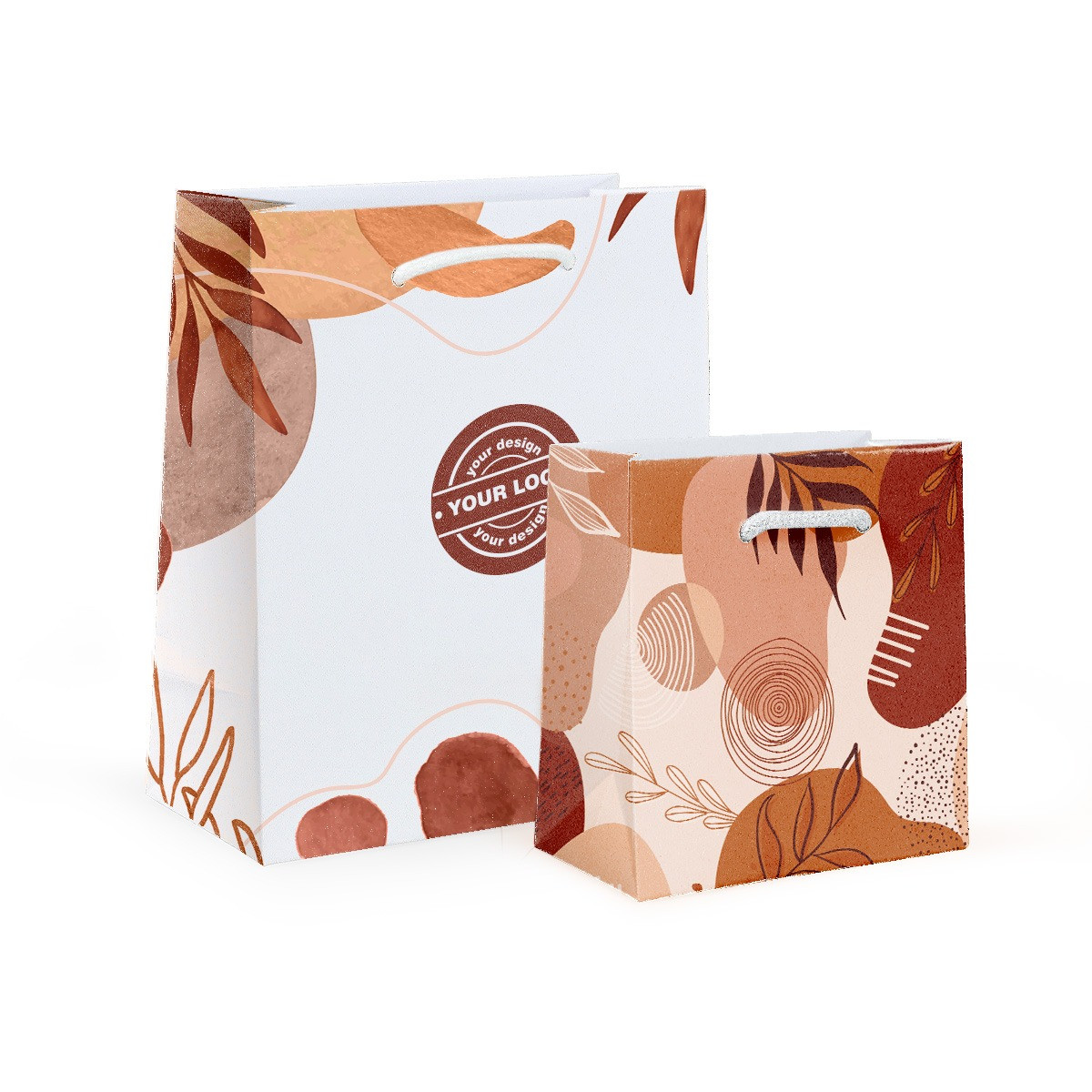 Borse shopper plastificate con disegno a stampa digitale