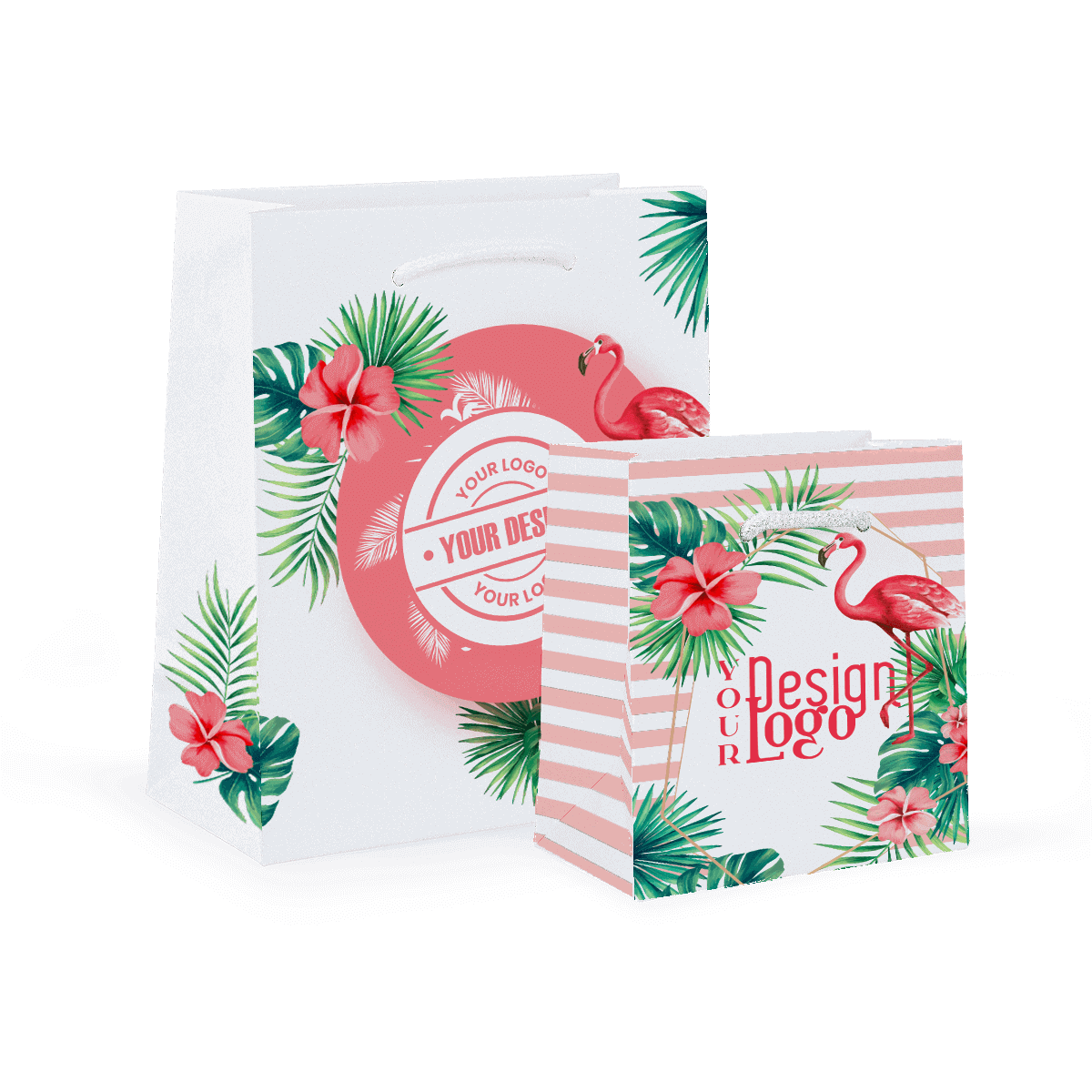 Borse shopper plastificate con disegno a stampa digitale