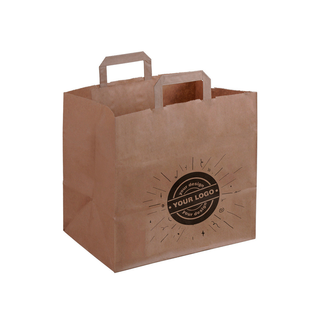 Borse per trasporto di prodotti alimentari con disegno a stampa monocolore